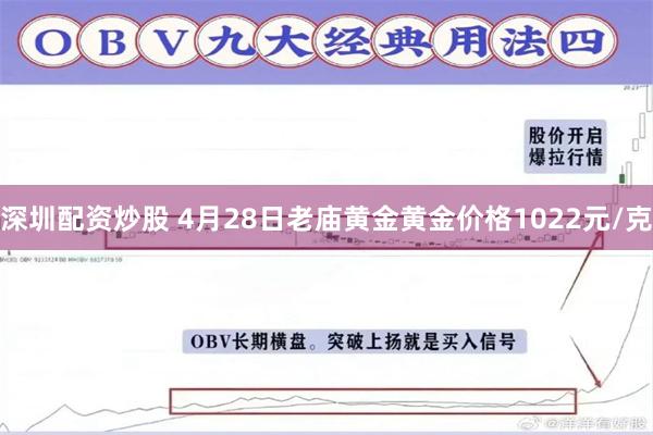 深圳配资炒股 4月28日老庙黄金黄金价格1022元/克