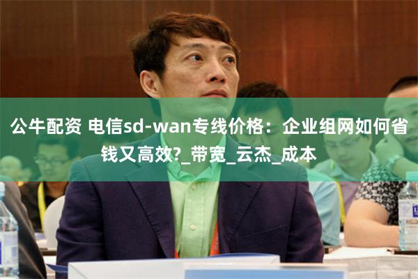 公牛配资 电信sd-wan专线价格：企业组网如何省钱又高效?_带宽_云杰_成本