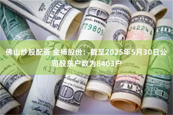 佛山炒股配资 金杨股份：截至2025年5月30日公司股东户数为8403户