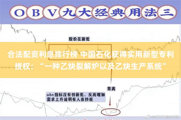 合法配资利息排行榜 中国石化获得实用新型专利授权：“一种乙炔裂解炉以及乙炔生产系统”